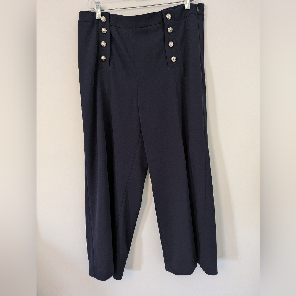 SPANNER Navy Sailor Style Capris